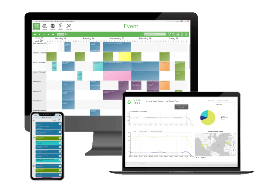 Business Shared Calendar Software for your organisation MultiPlanning